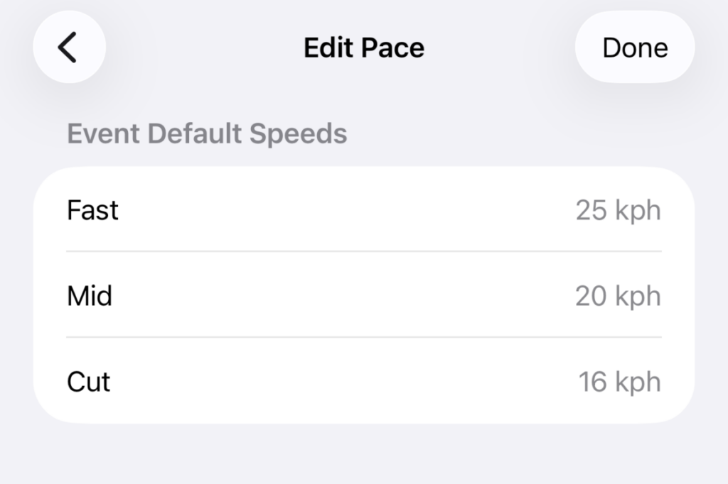 Set and Edit Event Speed